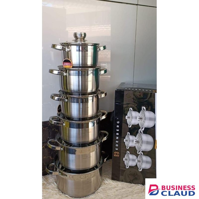 12 pieces stainless steel Edenburg cookware set