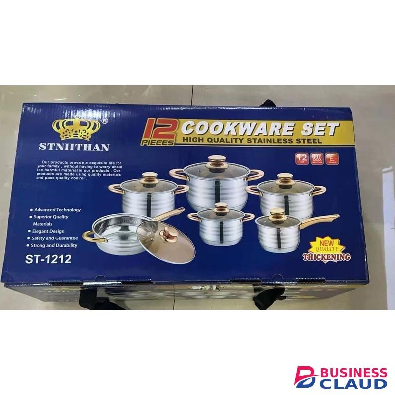 12 PIECES STNIITHAN KITCHEN COOKWARE SET