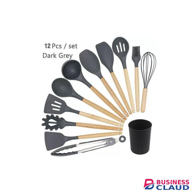 12 Pcs Kitchen Silicon Spoons Set