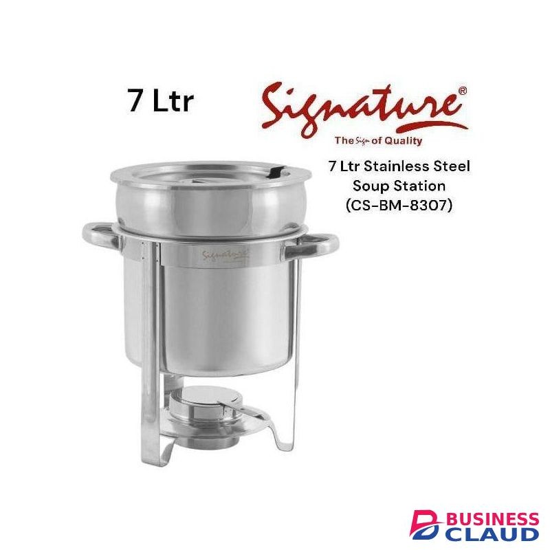 Signature 7 Ltr Heavy Duty Stainless Steel Soup Station for Home/Restaurant Use