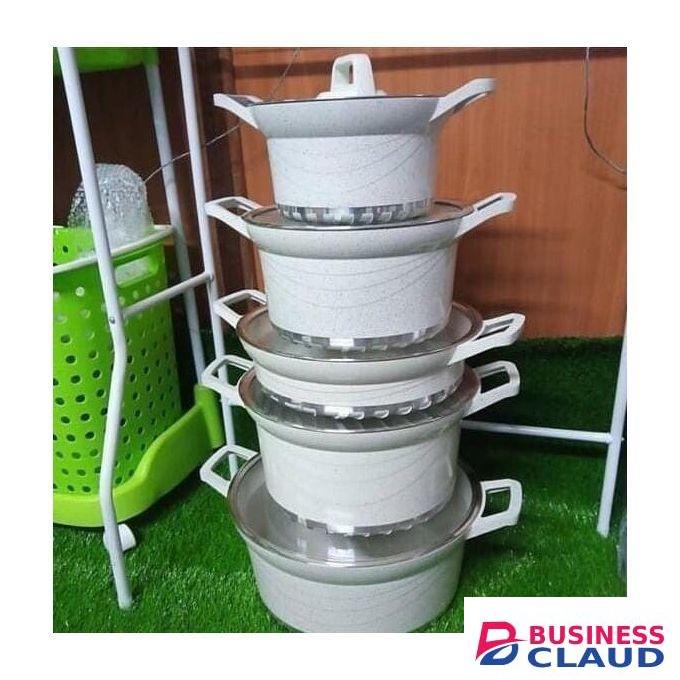10pcs Granite Cooking Pots. Original German Cookware White