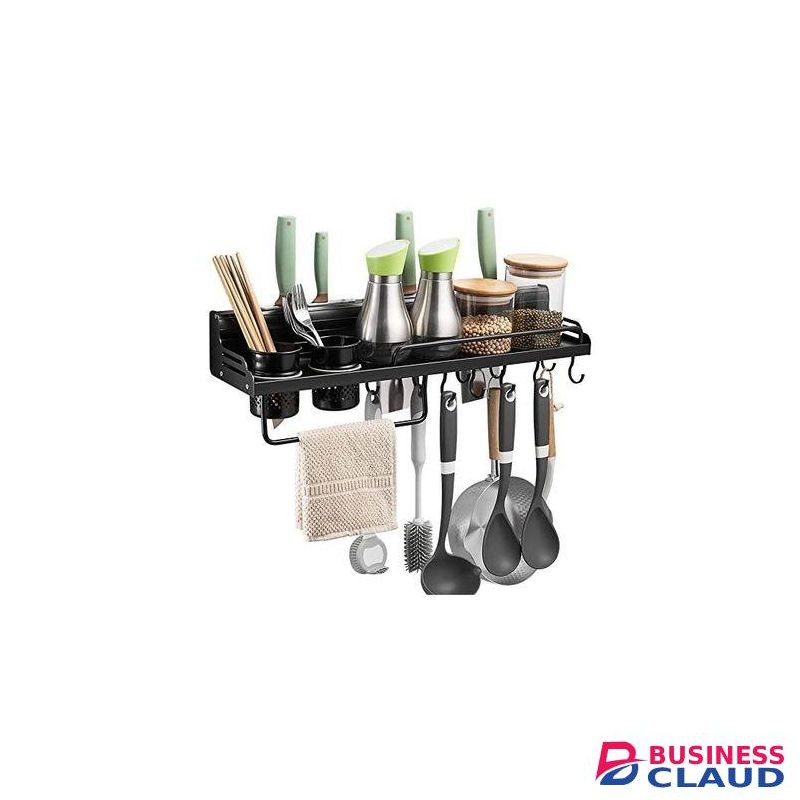 Aluminum Kitchen Floating Shelf Organizer