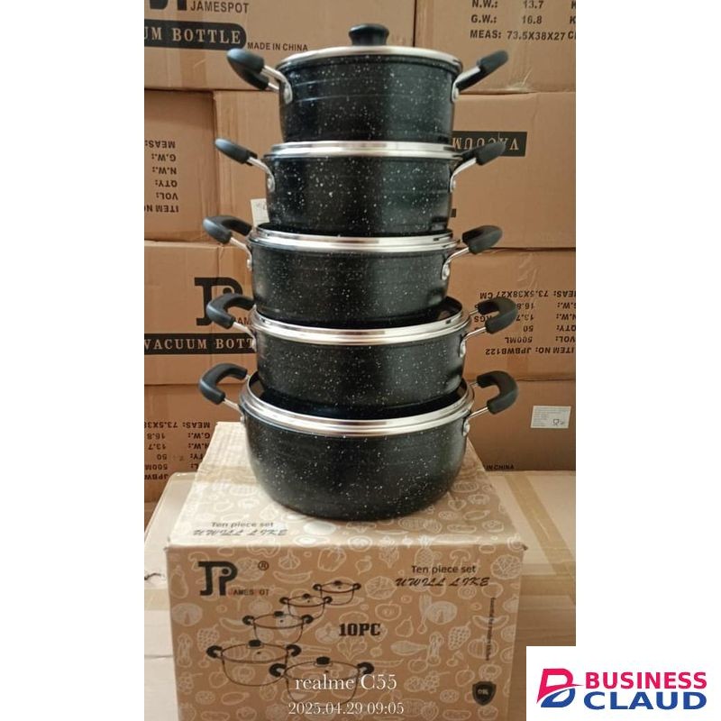 10Pcs Non Stick Granite Cook Ware