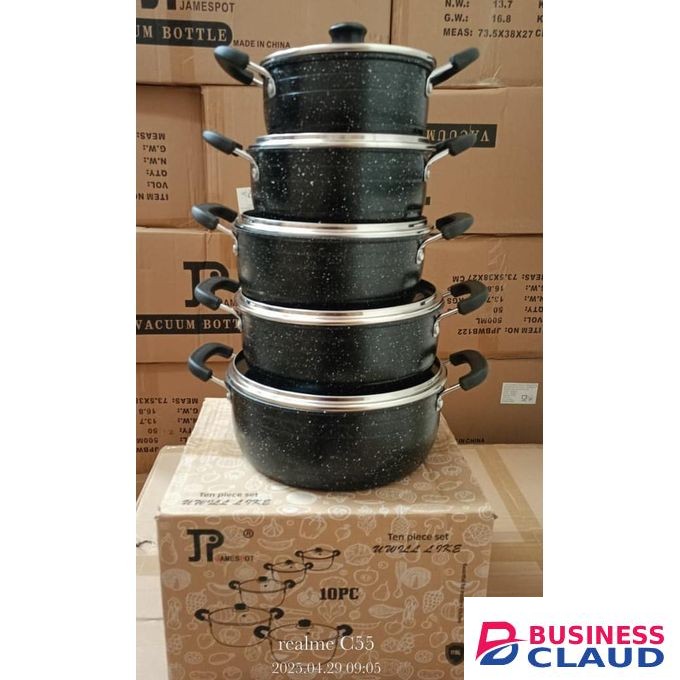10Pcs Non Stick Granite Cook Ware