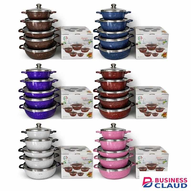 10PCS Cookware Set With Glass Lids – Model 3076
