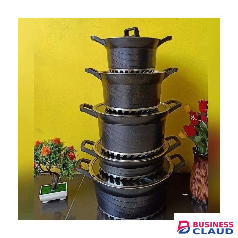 10pc Nonstick Granite Coating Cookware Set