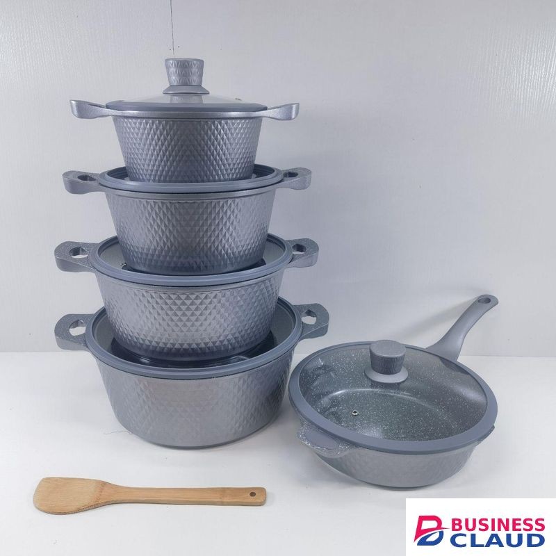 11 pieces granite cookware set