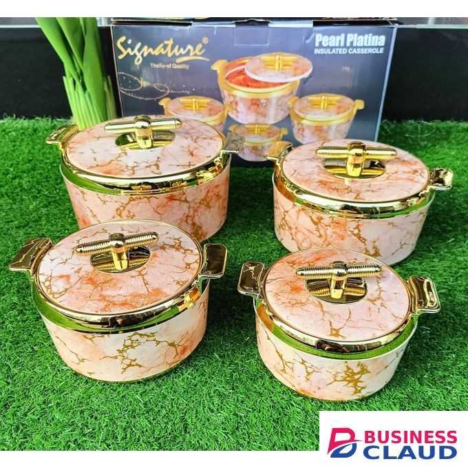 Signature Hot pot set of 4 pc Pearl platina