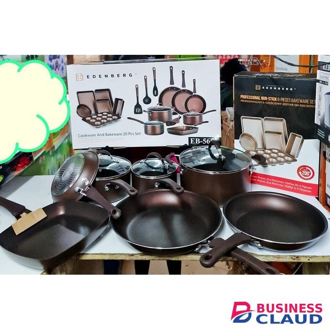 EDENBERG 20pcs,Die Cast Cookware With Baking Set.