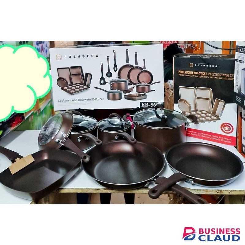 EDENBERG 20pcs,Die Cast Cookware With Baking Set.
