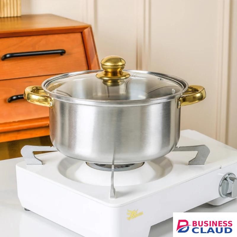10pcs Stainless Steel Pots and Pans Sets for Kitchen