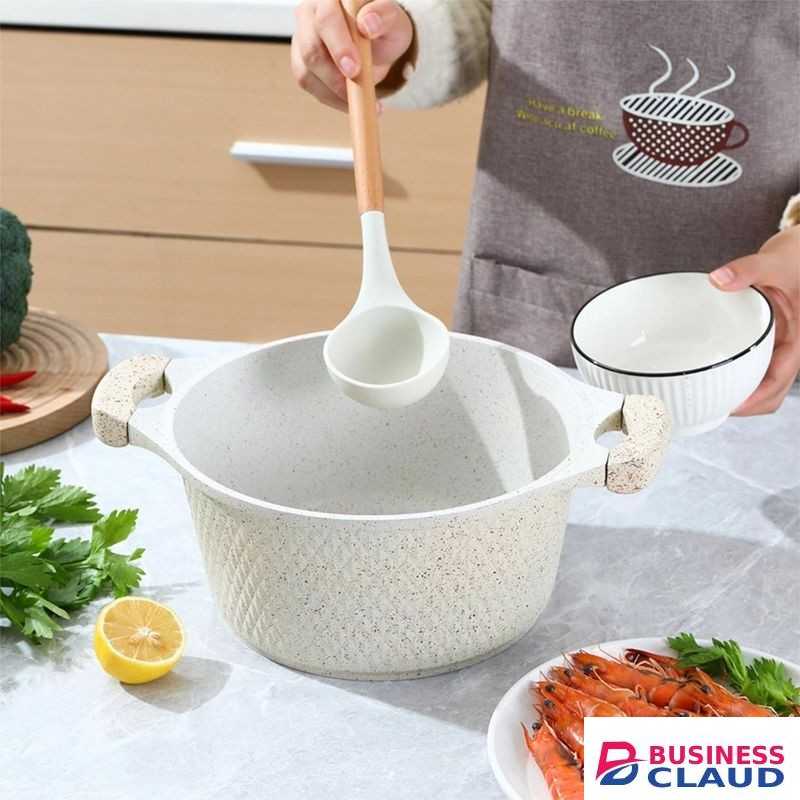 ShebSheb 10 Pcs Forged Aluminum Cookware Set, Non‑Stick Pots & Pans with Glass Lids, Metal Base, Marble Finish