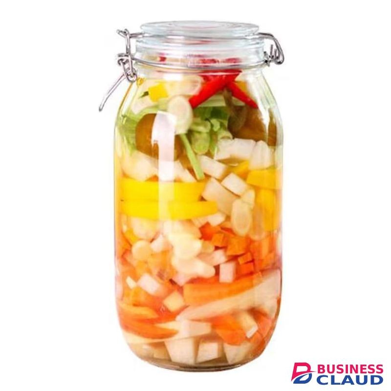 Airtight Glass Jars With Metal Clip (Rounded Bottom) 1PC
