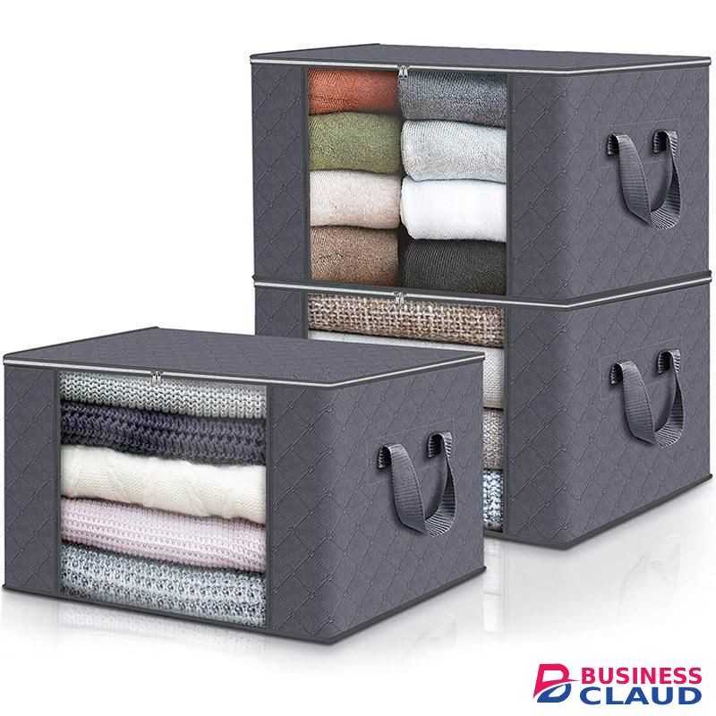 6-piece storage bag with viewing window for clothes/quilts -- 60*43*35cm (90L horizontal width)