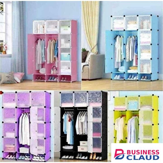 TC Portable 3 Column Plastic Wardrobe