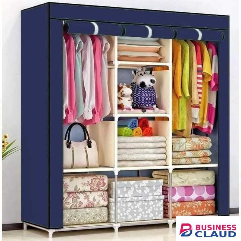 High quality 3 column wooden portable wardrobe