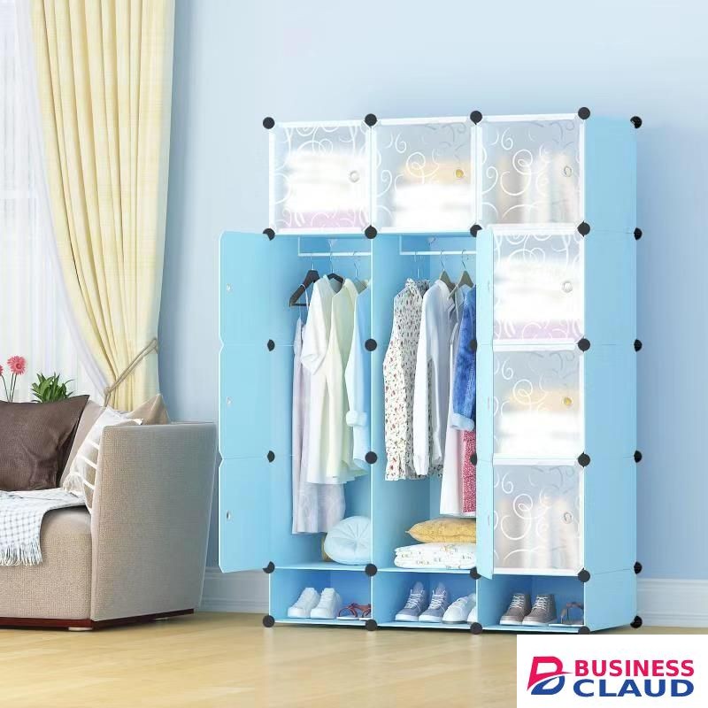 3 Column Portable Plastic Wadrobe
