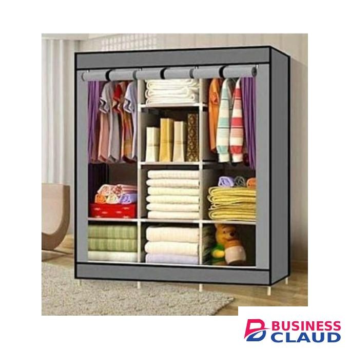 Wardrobe Metallic 3 column portable