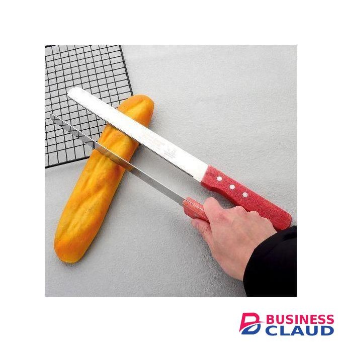 Stainless Serrated Bread Knife Baking Cake Sliced Toast Tool