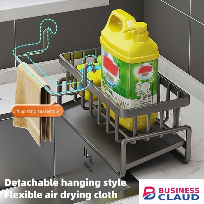 Kitchen Dish Rack，Kitchen Shelf,Sink Rack, Drain Rack - Black