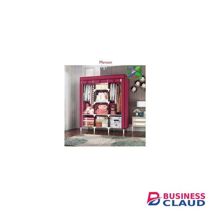 TC High Quality 3 Columns Portable Metallic Wardrobe