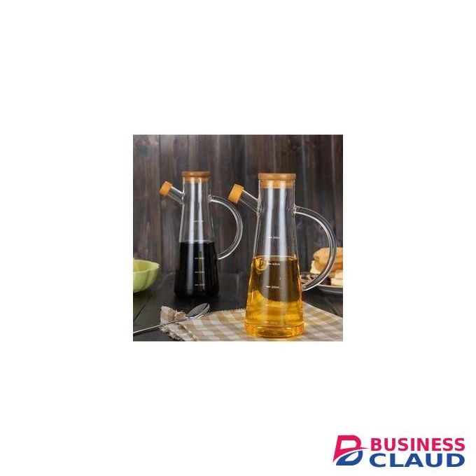 High Quality Oil /vinegar Glass Jug Dispenser With Bamboo Lid Cover - 580ml
