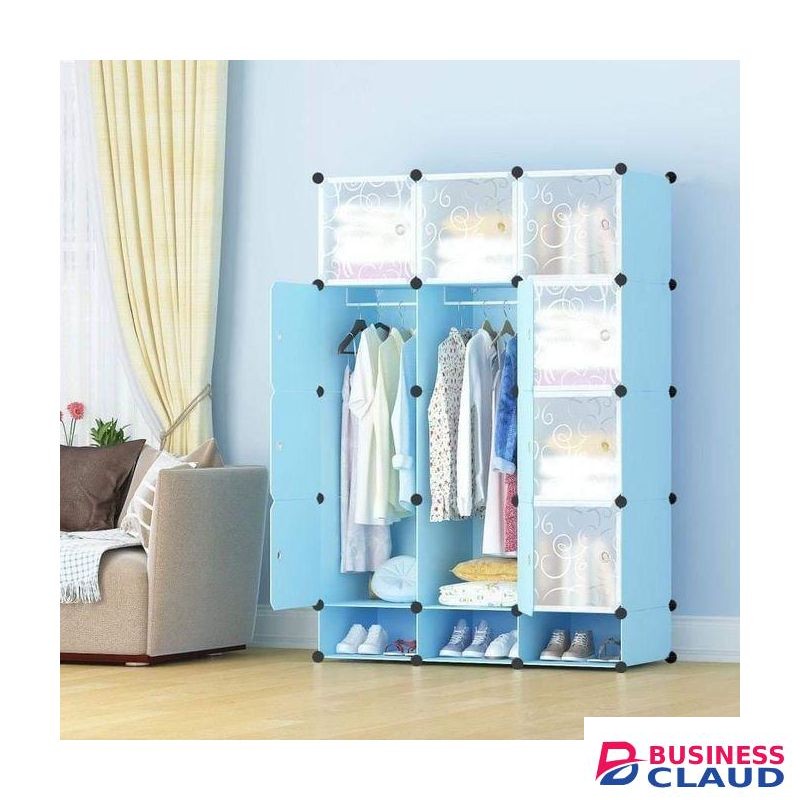 Luxurious Quality Heavy Duty Portable 3-Column Plastic Wardrobes.