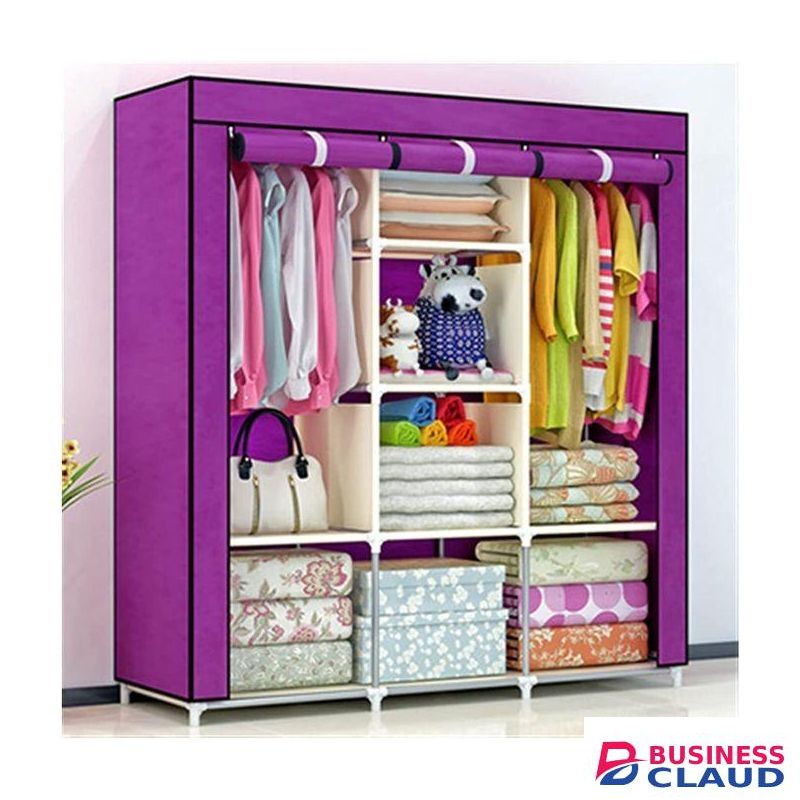 Hot Sale Bedroom Wardrobes DIY Non-woven Fold Wardrobe Portable Storage Closet With Zipper Cabinet Bedroom Furniture Wardrobe Durable And Easy To Assemble Portable Closet Storage Organizer, MULTICOLOR