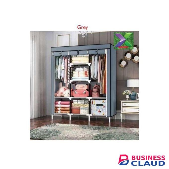 High Quality 3 Columns Portable Wooden Wardrobe
