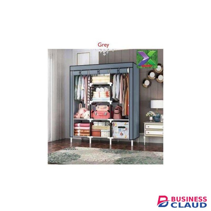 High Quality 3 Columns Portable Wooden Wardrobe