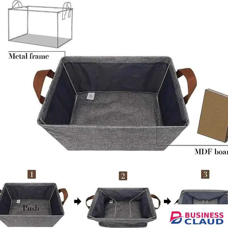 Foldable Clothes Storage Bag / Laundry Bin / Closet Wardrobe Organizer - 47×29×20cm