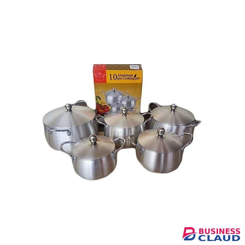 Aluminium Belly Cooking Pots 10PC Set
