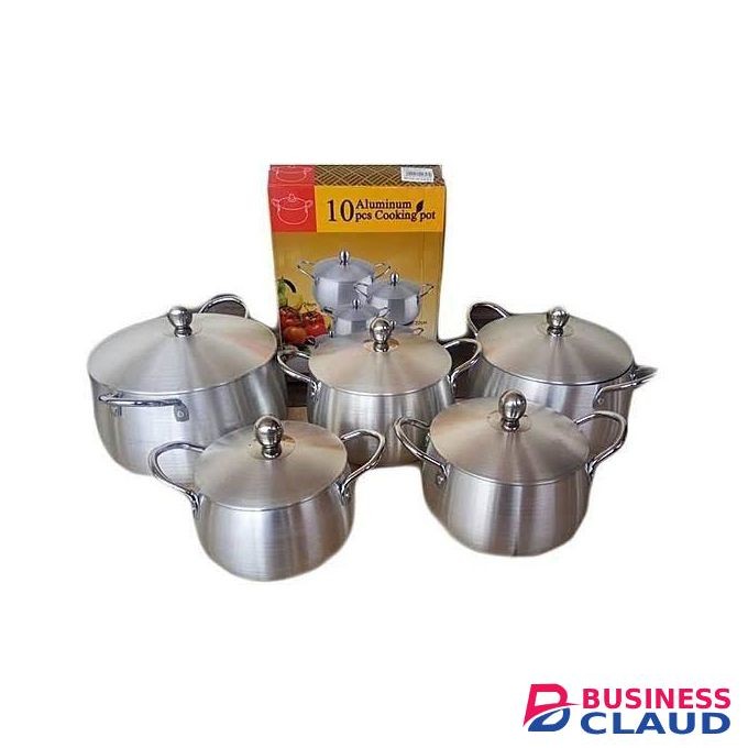 Aluminium Belly Cooking Pots 10PC Set