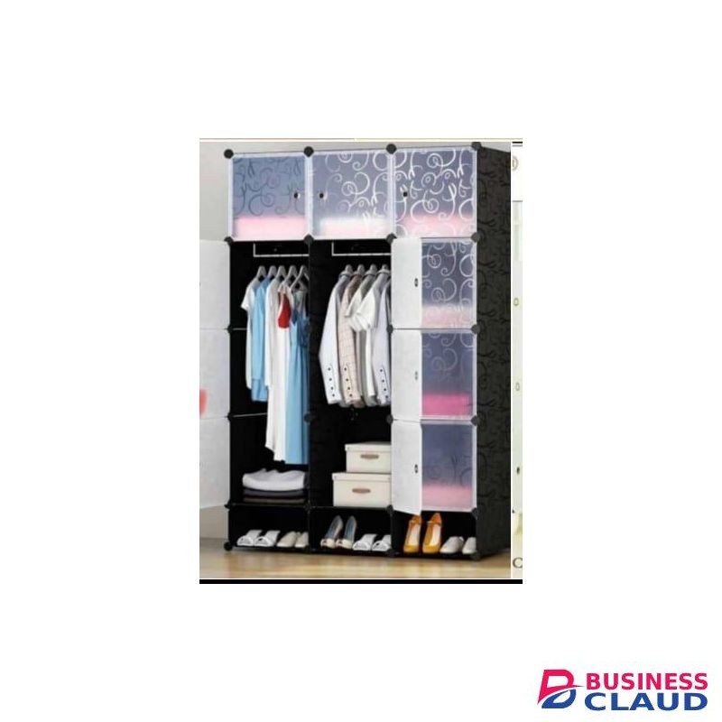 Nunix Strong 3-Column Plastic Wardrobe 1202 – Durable & Spacious Storage Solution – Ideal For Clothes, Shoes & Accessories – Easy To Assemble – Stylish Design For Bedroom Or Dorm Use