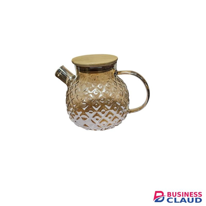 1.3L Champagne Color Glass Teapot Kettle, Juice Jug Heat Resistant Kettle Kitchen Accessories