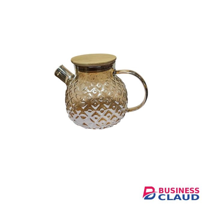 1.3L Champagne Color Glass Teapot Kettle, Juice Jug Heat Resistant Kettle Kitchen Accessories