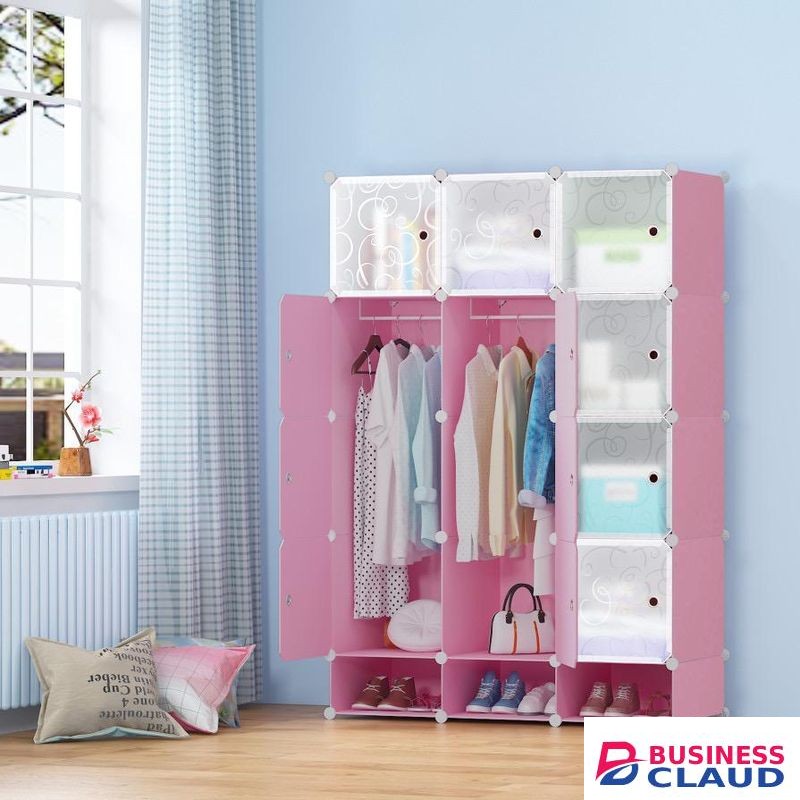 DIY Very Strong Portable 3 Column Plastic Wardrobe