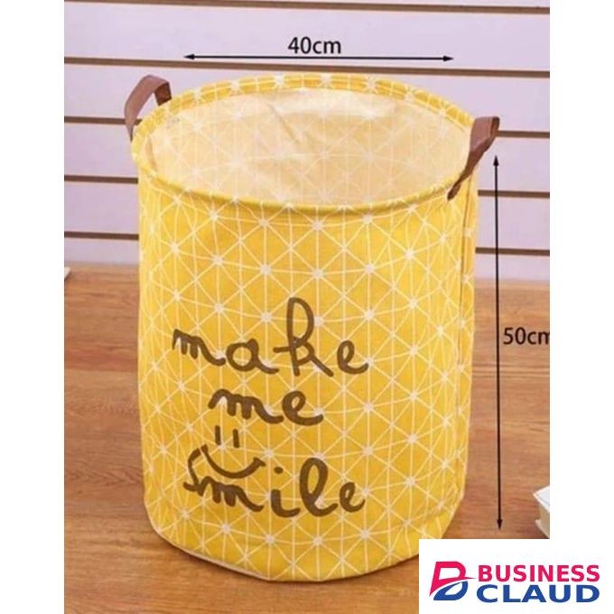 Oban Linen Laundry Baskets Dirty hamper, Folding Laundry Basket, Dirty Clothes Storage Basket, Collapsible Laundry Basket as Space Saving Organizer for Storing Laundry, Quilt, Kids Toys (Yellow)