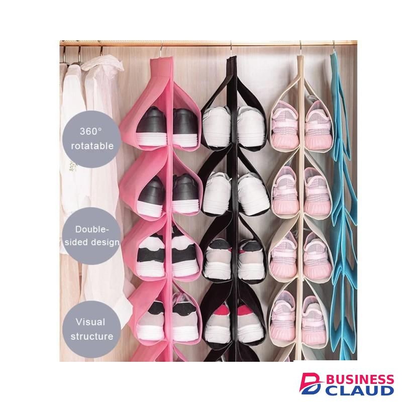 12 Grid Hanging Storage Bag, Closet Organizer, Wardrobe Organizer, Door, Pocket, Shoes