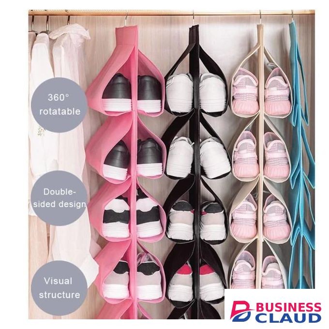 12 Grid Hanging Storage Bag, Closet Organizer, Wardrobe Organizer, Door, Pocket, Shoes