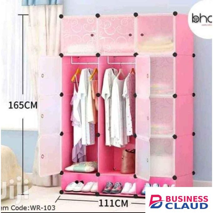 Nunix Modern high quality 3 column portable wardrobe