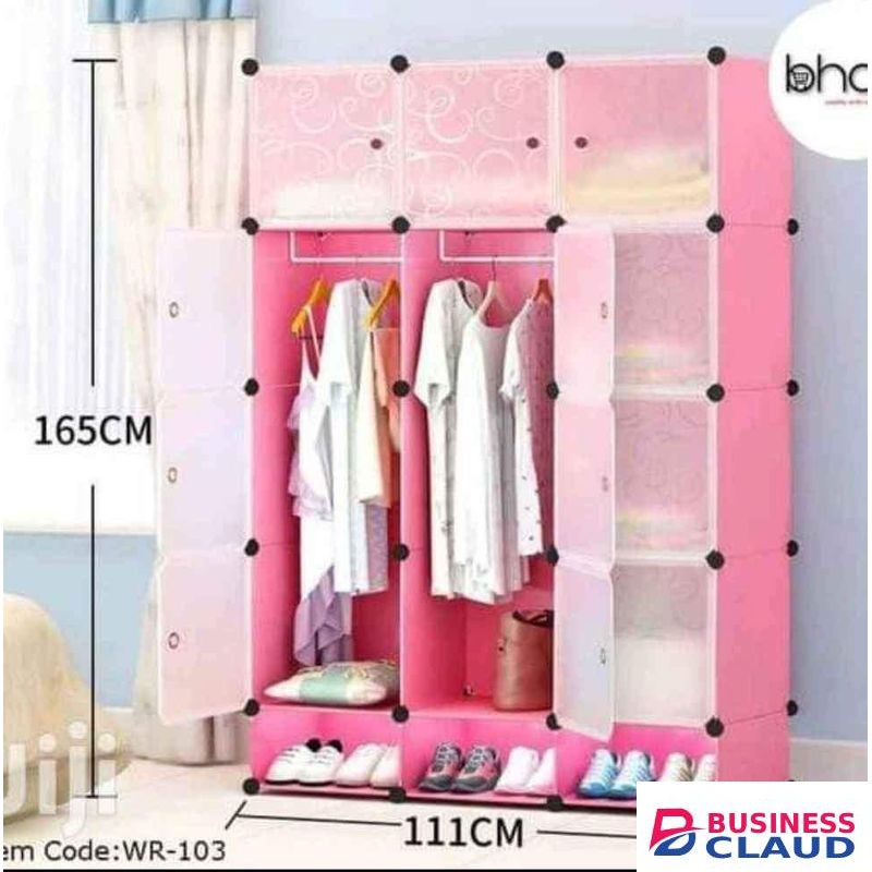 Nunix Modern high quality 3 column portable wardrobe