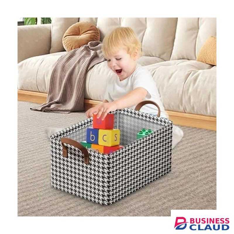 1/2/3/4 Pcs Checked Foldable Clothes Storage Box Clothes Organizer Jeans Pants Sweaters Organizer Drawer Shelf Wardrobe Organizer- White And Black