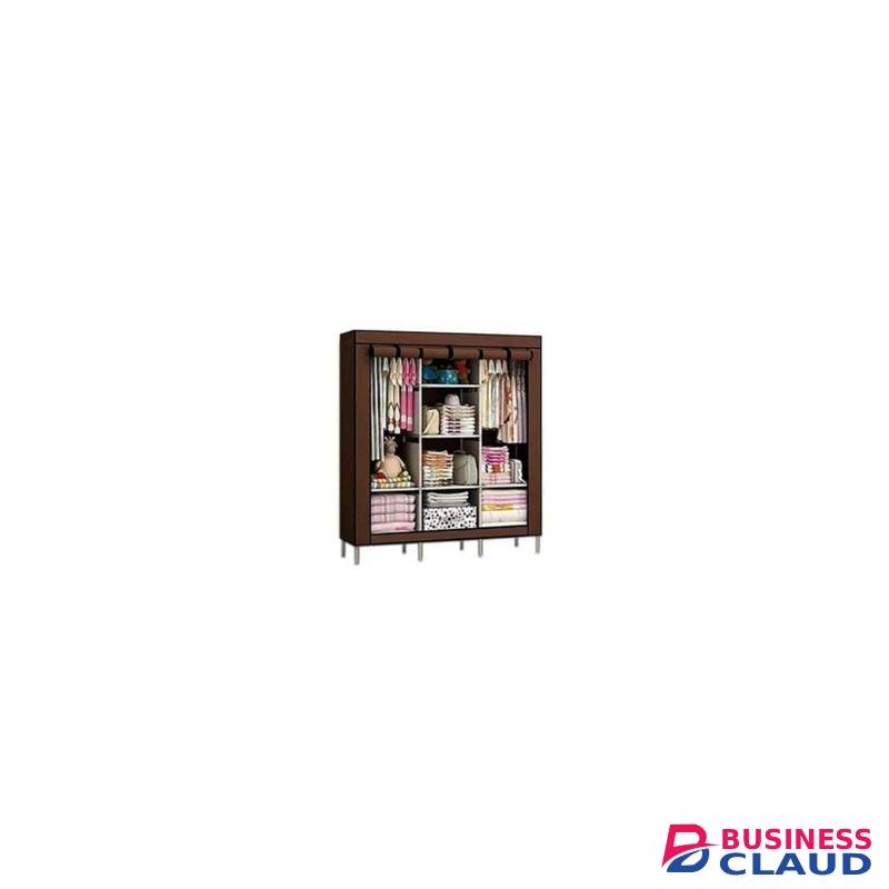 JIBAO Portable Wardrobe 3 Column - Brown