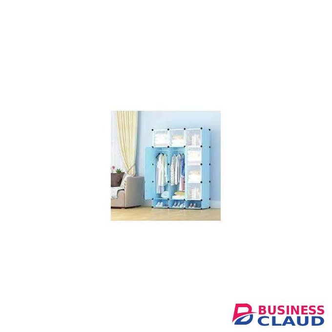 THREE COLUMN HARDENED PLASTIC WADROBE WITH INBUILT SHOE RACK