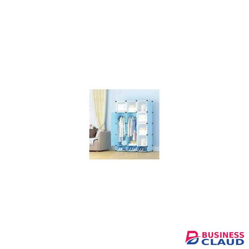 THREE COLUMN HARDENED PLASTIC WADROBE WITH INBUILT SHOE RACK