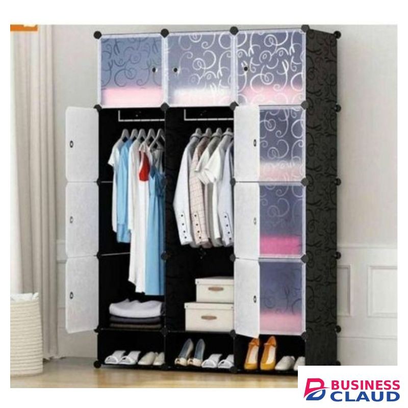 Nunix Strong Portable 3 Column Plastic Wardrobe