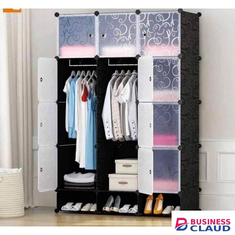 JIBAO 3-Column Plastic Wardrobe