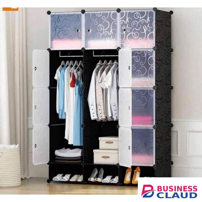 JIBAO 3-Column Plastic Wardrobe