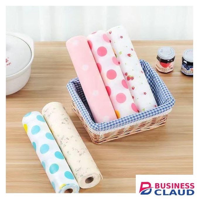 1roll Wardrobe Moisture-proof Mat Printing Cabinet Drawer Pad Kitchen liner